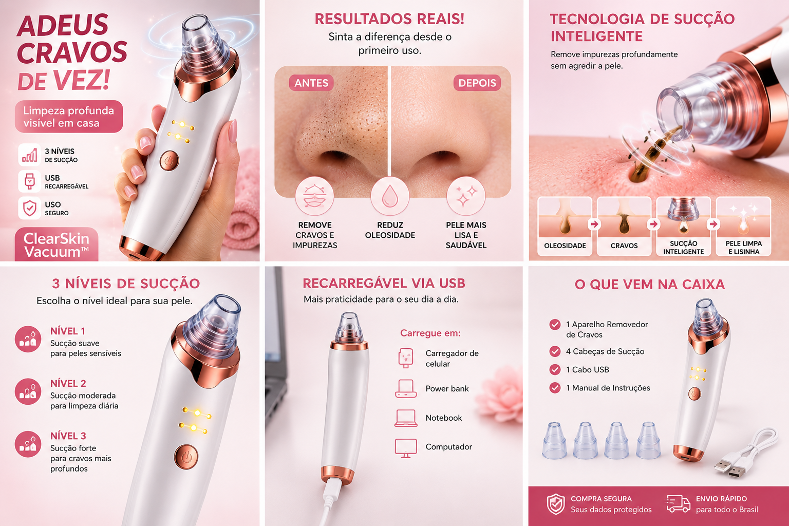 Removedor de Cravos Alice Glow Pro